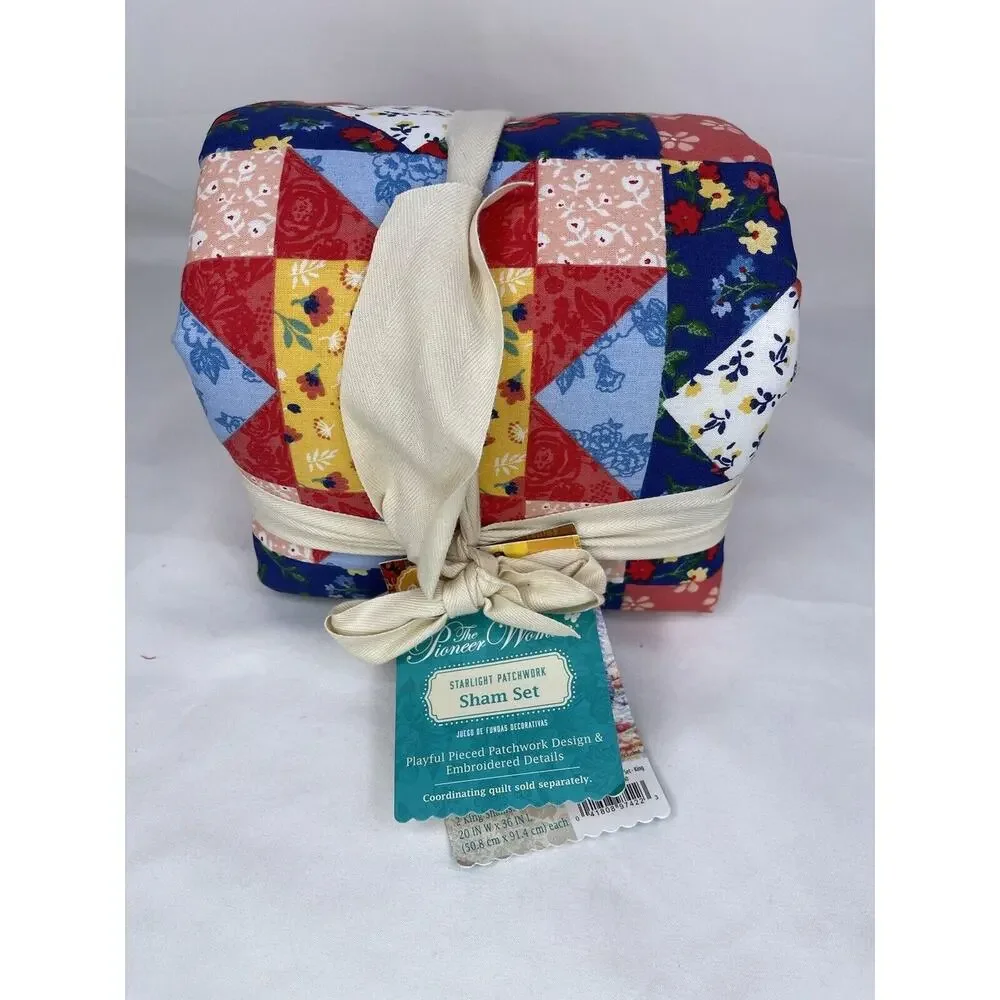The Pioneer Woman Set Sham Starlight Patch Work 2 Pack Bundle Set New
